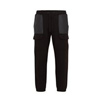 Boys Black Sturdy Fit Cargo Pocket Joggers