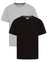 Black & Grey Marl Boys Twin Pack T Shirts