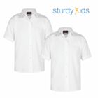 Girl's White Short Sleeve Blouses - Twin Pack