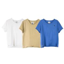 Boys Sturdy Fit Short Sleeve Top Blue / Beige / White / Light Blue / Grey. Ages 4-13